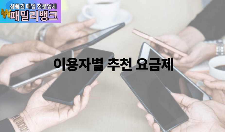 이용자별 추천 요금제